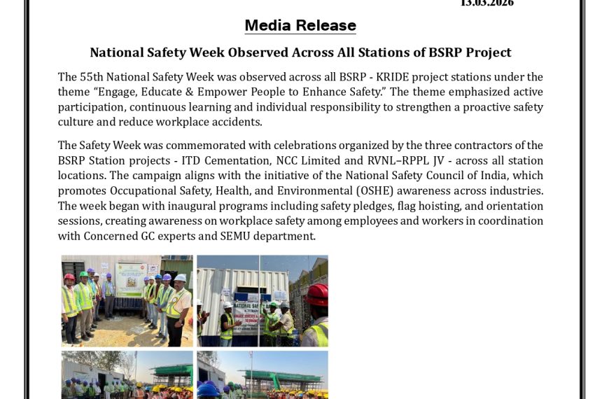 National Safety Week Observed Across All Stations of BSRP Project
